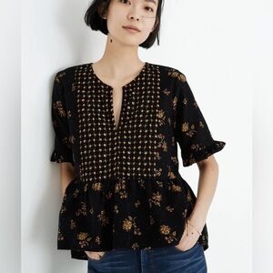 MADEWELL Corduroy Acorn Foulard Top